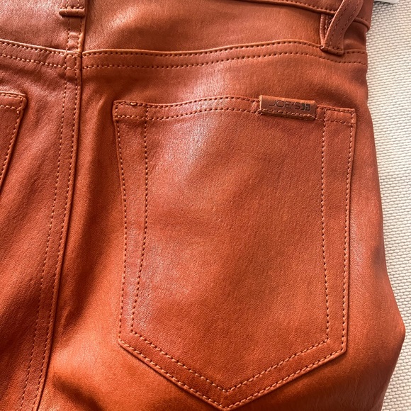 Joe’s Jeans - Burnt Orange/Brown Leather kick-flare jeans. Never worn. Size 25 - Picture 4 of 5